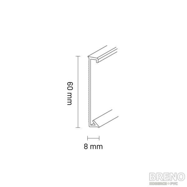 DSL60 PVC lišta 5107202 BW117 biela