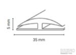 UP35/5 přechod. profil oboustran. 5103461 šedobéžový 100 cm