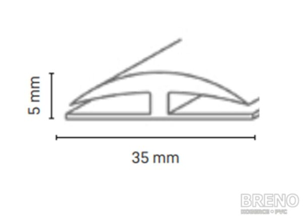 UP35/5 přechod. profil oboustran. 5103461 šedobéžový 100 cm