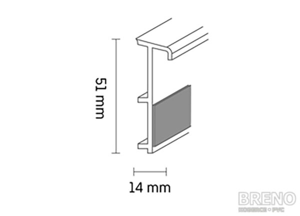 TL51 Kobercová lišta 5107786 117 biela