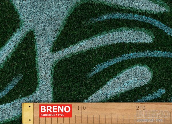 Rohožka BILBAO 702/coir mätovo zelená s monsterou
